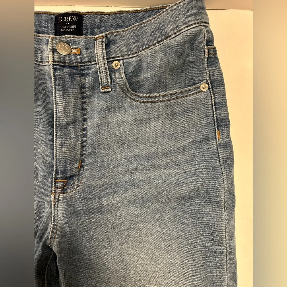 J CREW Women's High Rise Skinny Light Wash Jeans Size 27 - Picture 4 of 12